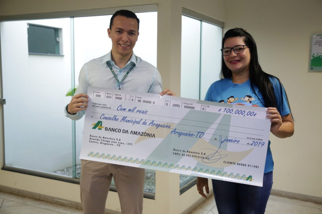 Banco-da-Amazônia-ARAGUAÍNA-DOAÇÃO-1024x682 Fundo da Criança e Adolescente no estado do Tocantins recebe R$ 100 mil do Banco da Amazônia