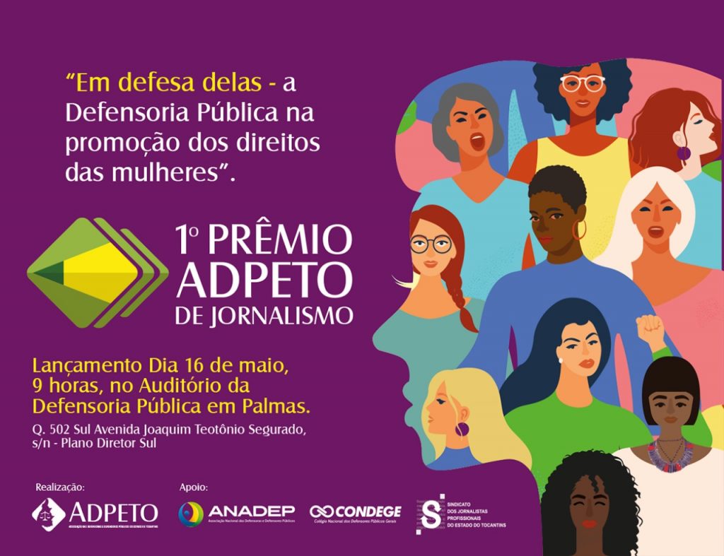 Defensoria-mulher-jornlismo-1024x787 "Em defesa delas" será o tema do primeiro Prêmio de Jornalismo da ADPETO