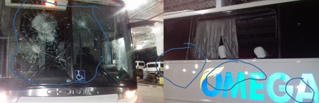 ônibus-2ok-1024x332 Ônibus de torcedores gurupienses do São Paulo é atacado a pedradas em Goiás