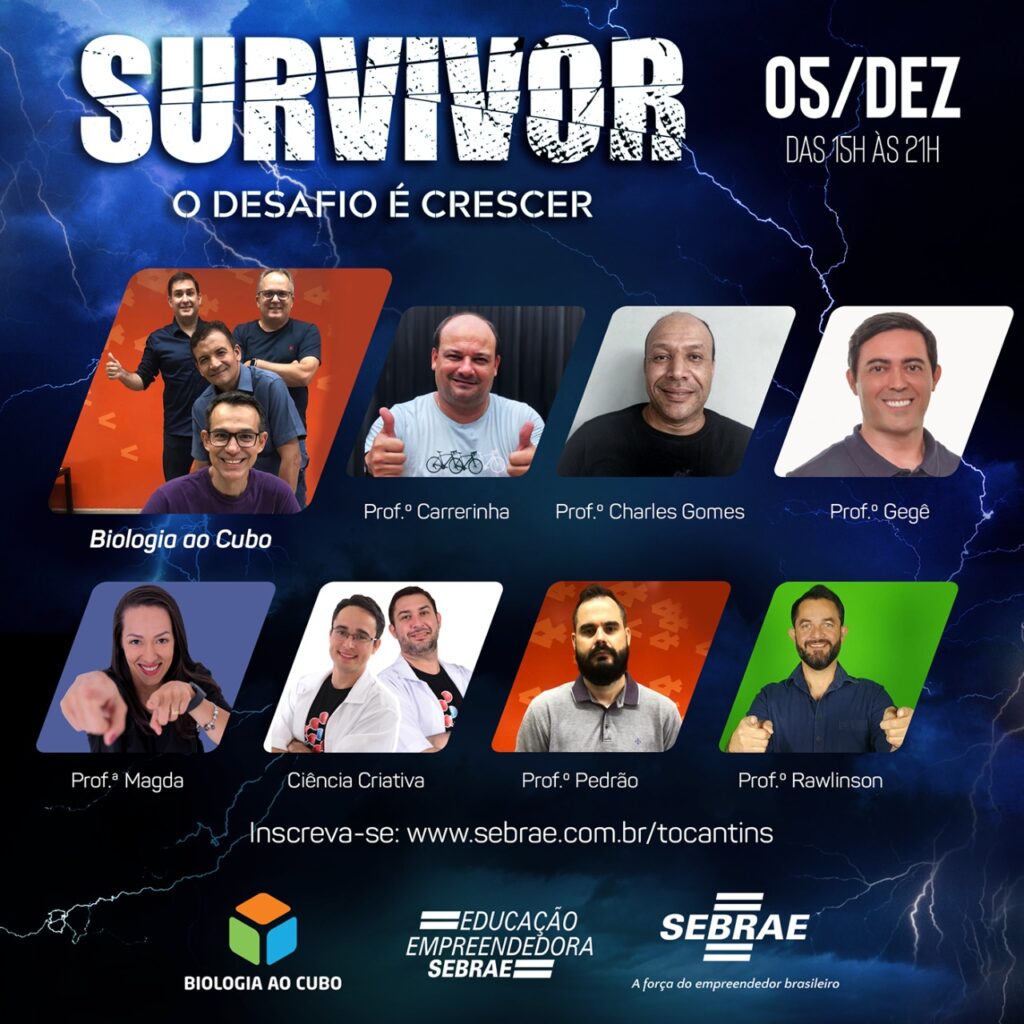 Sebrae-Survivor-1024x1024 Neste sábado, 05, Sebrae e Biologia ao Cubo realizam o evento “Survivor”