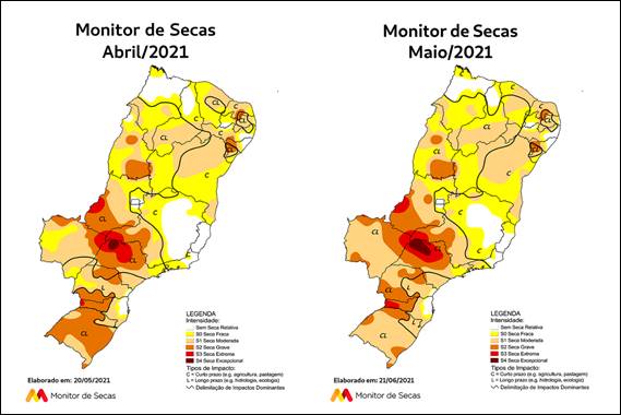 Monitor-de-Secas-2 Monitor de Secas registra o fenômeno em 100% de Tocantins em maio