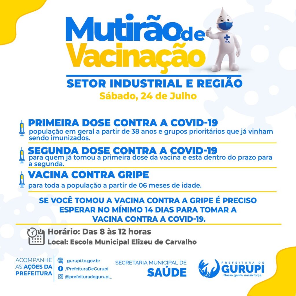 VAcinacao-Industrial-24-07-1024x1024 Gurupi descentraliza vacinação contra a Covid-19 e leva mutirão à comunidade do Setor Industrial