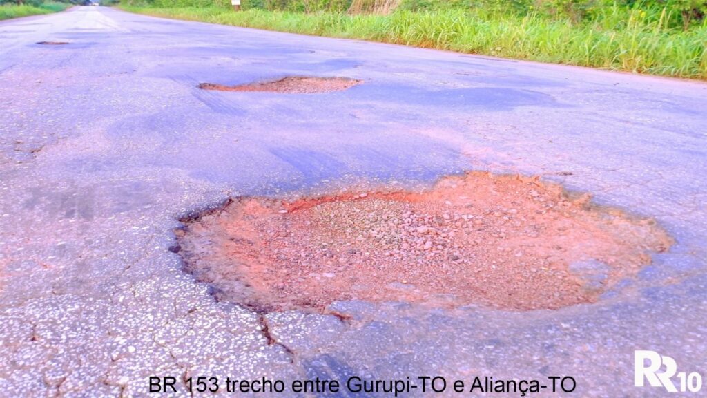 WhatsApp-Image-2021-11-30-at-16.51.29-1024x576 Perigo: Motoristas reclamam de inúmeros buracos na BR-153 entre Gurupi e Aliança