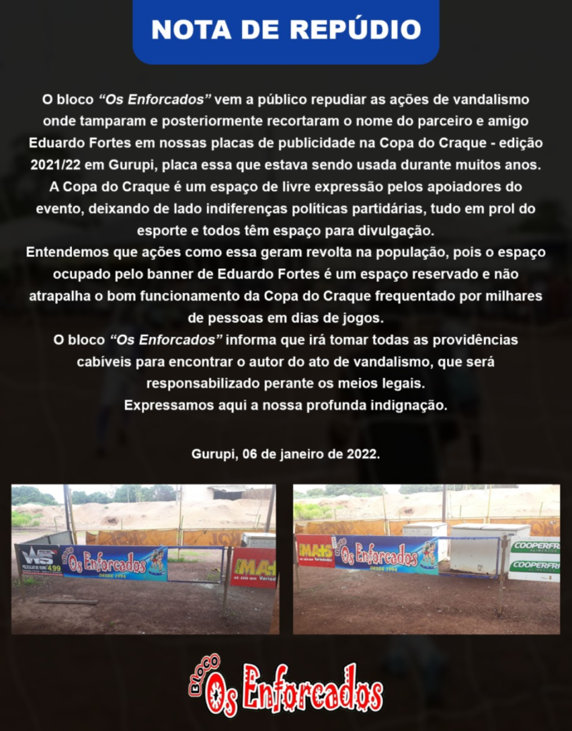 Screenshot_20220106-1545342-801x1024 Pré-candidatos disputam espaço publicitário na Copa de Craque e um deles é alvo de vandalismo