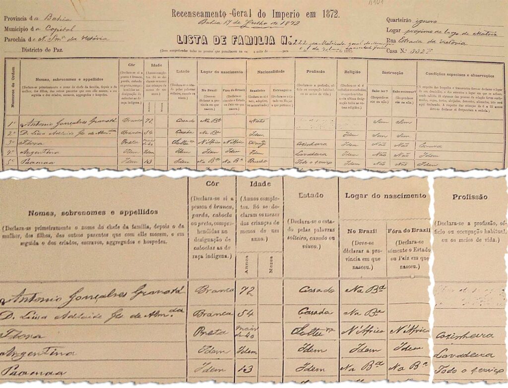 Censo-escravos-formulario-1024x783 1º Censo do Brasil, feito há 150 anos, contou 1,5 milhão de escravizados , 91,9% analfabetos e 99,7% católicos