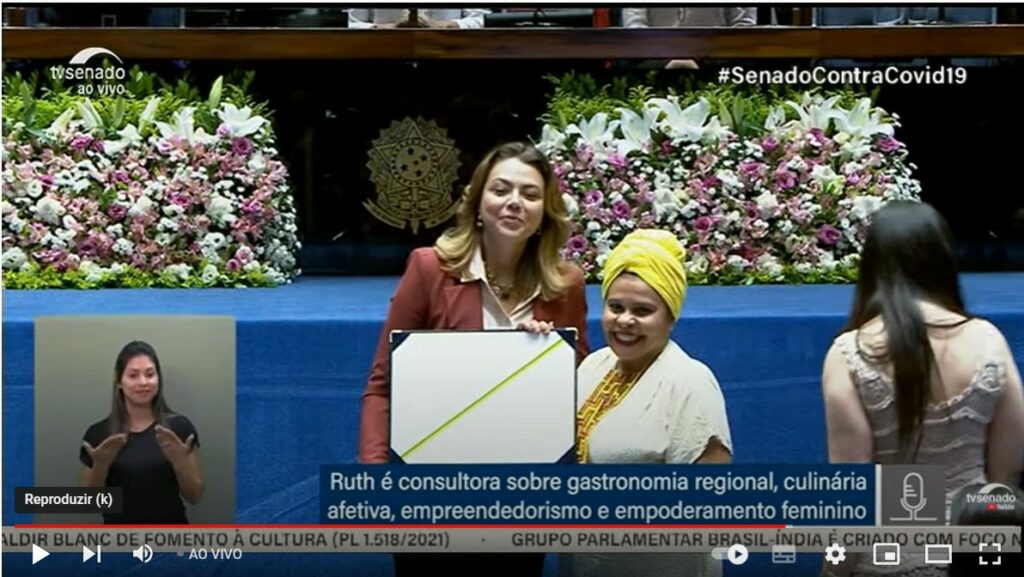 Chef-Ruth-Almeida-2jj-1024x577 Chef Ruth Almeida  é homenageada no Senado Federal com o Prêmio Bertha Luz