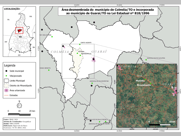 Colmeia-e-Guarai Lei que passou área de Colmeia para Guaraí é declarada inconstitucional; IBGE e Seplan-TO se reúnem com prefeituras para esclarecer mudanças
